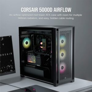 Alternative view of CORSAIR Frame 5000D High Airflow Mid-Tower PC Case – 4X Pre-Installed RS Fans